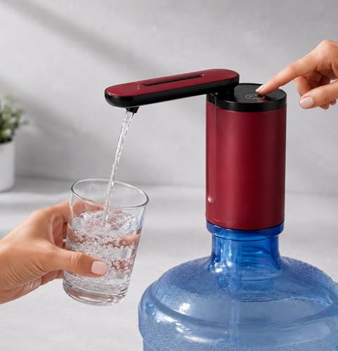 Image of Ashpo Automatic Water Dispenser Pump for 20 Liter can Bottle, Type-c Rechargeable Electric, Led Display with 4 Timer Modes 300ml, 600ml, 1L and 1.5L