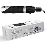 BMK Car Windshield Sun Shade Umbrella, Blocks UV Rays Reflecting Car Front Window Foldable Umbrella Block Heat and Sun for car Truck SUV Keeps Vehicle Cool, Protecting Car Interior（31X57IN）