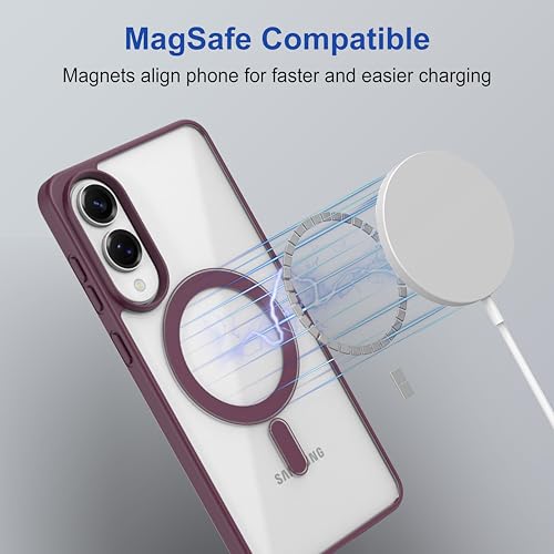 Image of Zapcase Back Case Cover for Samsung Galaxy S25 Edge | Compatible for Samsung Galaxy S25 Edge Back Cover | Scratch-Resistant | Wine Red