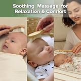 Haakaa - Spazzola per capelli in legno per neonati e bambini, setole naturali di capra, ideale per culla, regalo perfetto per il registro dei bambini, con custodia per il trasporto, 1 pezzo