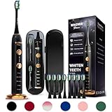 Wagner Stern WHITEN+ Edition. Intelligente elektrische Zahnbürste mit Drucksensor. 5 Putzmodi und 3 Intensitätsstufen, 8 weiche Bürstenköpfe, hochwertiges Reiseetui.