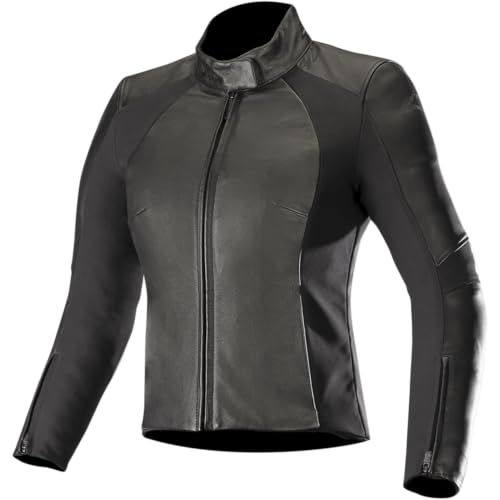 Alpinestars 311551910-40 Leder Damen NC Motorrad Jacke für Frau, Schwarz, 40 EU