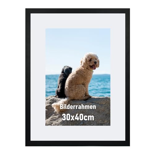 kollyseek picture frame 30x40cm real glasses with passe-partout DIN A4 (21x30 cm) with shatterproof real glass 12x16in natural mdf wood photo frame (black 30x40cm) kollyseek picture frame 30x40cm real glasses with passe-partout DIN A4 (21x30 cm) with shatterproof real glass 12x16in natural mdf wood photo frame (black 30x40cm)