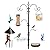 YINGYM Bird Feeding Station Kit, 87 Inches Bird Feeder Pole, Premium Feeder Hanging Kit with Metal Suet, Water Bowl, Mesh Tray and Squirrel Baffle