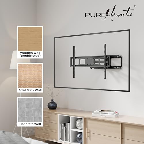 Support TV mural inclinable pour salon et chambre écran 32 à 70 pouces