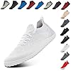 Hitmars Barefoot Shoes for Mens Womens Outdoor Lightweight Trail Running Minimalist Zero Drop Shoes Barefoot Trainers Breathable Walking Shoes White 9 UK