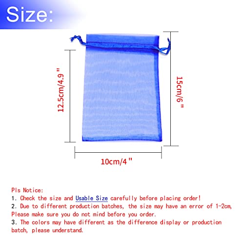 Image of Dealglad 50pcs Drawstring Organza Jewelry Candy Pouch Christmas Wedding Party Favor Gift Bags (4x6, Mixed Color)