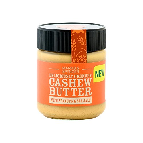 (Marks & Spencer (�}�[�N�X���X�y���T�[)) �s�[�i�b�c���C��227�O�����ƃJ�V���[�o�^�[ (x6) - Marks & Spencer Cashew Butter With Peanuts & Sea Salt 227g (Pack of
