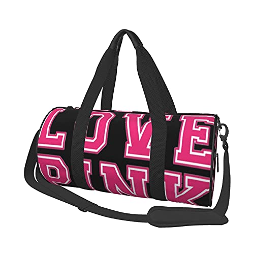 LuckyTagy Secret Love Pink Duffle Bag Gym Men/Women Sports Tote fitness Bag Duffel Overnight Weekend Travel Bag LuckyTagy Secret Love Pink Duffle Bag Gym Men/Women Sports Tote fitness Bag Duffel Overnight Weekend Travel Bag