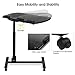 LANGRIA Laptop Rolling Cart Table Height Adjustable Mobile Laptop Stand Desk