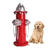 Lathamsea 14.5 Inches Training Small Dog Puppy（Only Suitable for Puppies） Pee Post Fire Hydrant Statue with 4 Stakes for Outdoor Garden Patio Yard Ornament Decorations