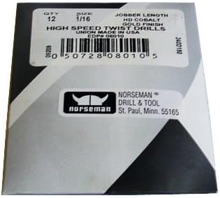 (12 Pk) - 9/32 High Speed Norseman Drill Bits