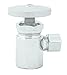 WestBrass D103 Powdercoated White Angle Stop - 1/2 in. IPS x 3/8 in. OD Comp. - Round Handle