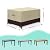 ABCCANOPY Patio Coffee Table Cover Outdoor Bistro Table Cover Waterproof and Dustproof UV Protection 36x22x18 Inches Beige Brown
