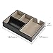 JACKCUBE DESIGN - Valet Tray Multi Leather, Desk or Dresser Organizer, Catch-all for Keys, Phone, Wallet, Coin, Jewelry and Nightstand(Black, 10.6 x 7.2 x 1.9 inches) - :MK233A