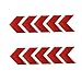 PiniceCore Warnband Reflektierende Pfeilzeichen-Band-sicherheits-Auto-Aufkleber Nacht Conspicuity Hazard Pfeil Sticker Car Styling 10 Stück/Set