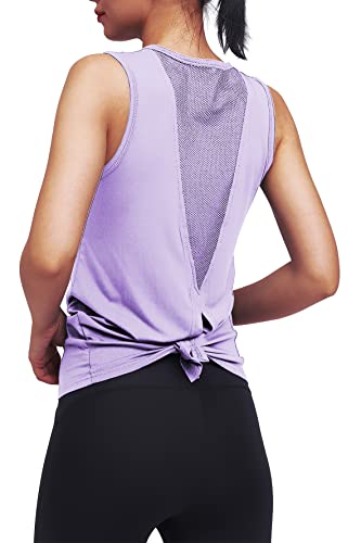 Mippo Womens Workout Tops Yoga Running Tank Tops Tennis Exercise Tops For Women Muslce Tank Sleeveless Summer Workout Shirts Running Tops Clothes For Women Purple M #TOP3