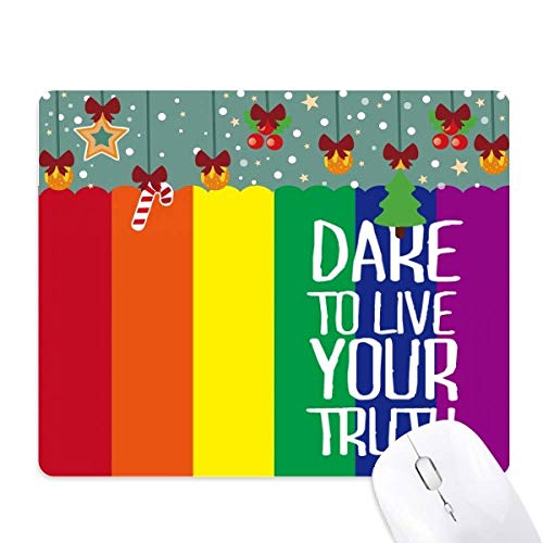Tapis de souris LGBT caoutchouc drapeau arc-en-ciel de bureau