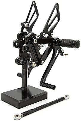 PROCNC Motorcycle Rearsets Rear Foot Pegs CNC Rear set Footrests Fully Adjustable Rear Foot Boards Fit for Kawasaki Ninja ZX6R ZX636 1999-2002 ZX9R 1999-2003 ZZR600 2005-2008