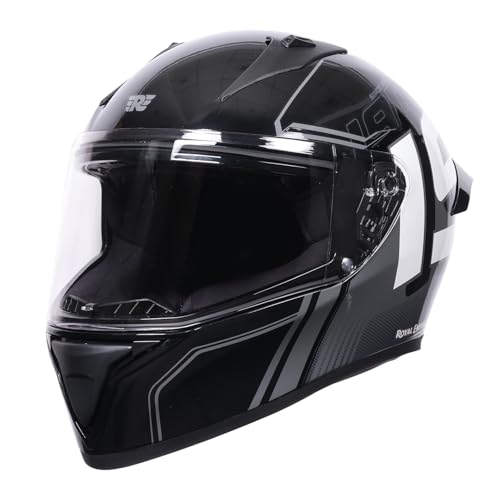 Royal Enfield Roadster 1901 Full Face Helmet (Size: L)-HEA240027-BLACK