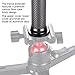 2 Section Carbon Tripod Extension Tube, Tripod Center Column Extender, Lightweight Aluminum Alloy Construction with 38/ Inch Screw Hole, Quick Release Lock for
