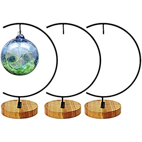 SGrace Ornament Display Stand Holder Home Wedding Decoration Rack for Hanging Glass Globe Air Plant Flower Pot Stand Iron Pothook Stand Terrarium Witch Ball (1.5) Cover