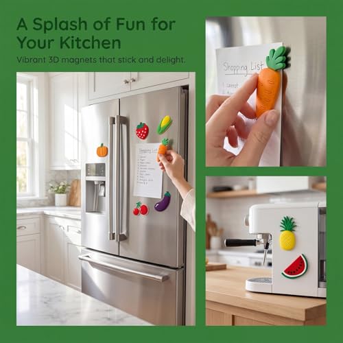 Imanes decorativos para nevera frutales y vegetales x24 miniatura 5