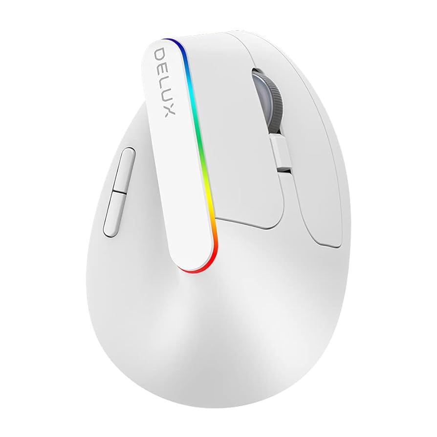 ホワイトエルゴノミックマウス本体 Amazon.co.jp: DELUX エルゴノミクスマウス 無線 2.4G 縦型