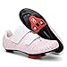 SDEQA Cycling Shoes Womens Road Indoor Bike Shoes Hook-Ring Compatible Peloton with Delta Cleats Lightweight Fashion,Pink,7.5