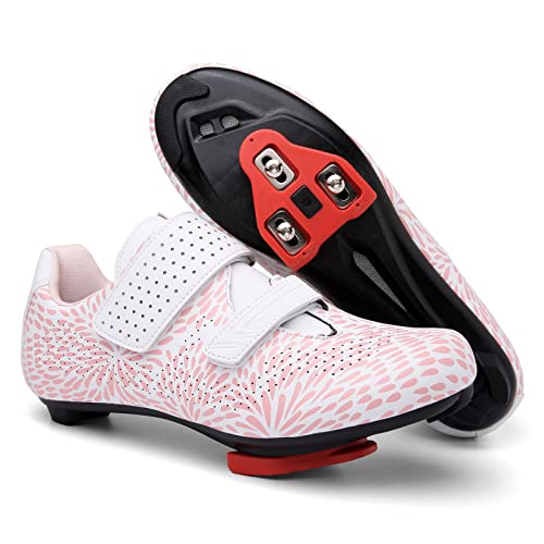 Cycling Shoes Womens Road Indoor Bike Shoes Hook-Ring Compatible Peloton with Delta Cleats Lightweight Fashion4
