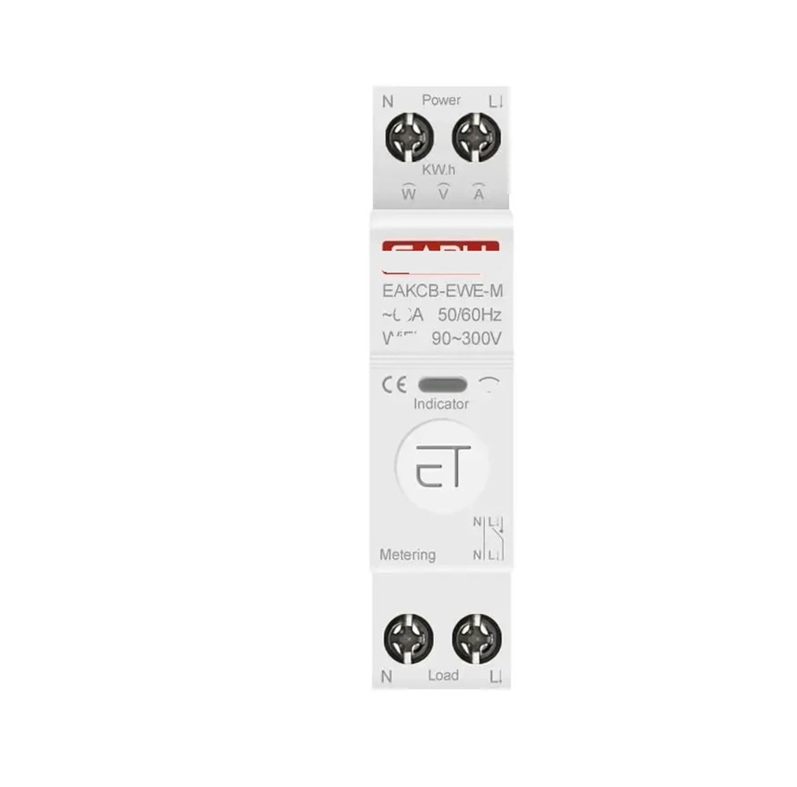 JNVFTCUX EAKCB-EWE-M Intelligent Circuit Breaker 1P 63A Power Energy kilowatt-Hour Voltage and Current Meter Protector Voice Remote(1-63a)