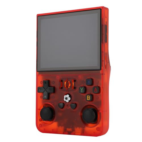 Eulbevoli Handheld Game Console for Kids 3.5 Inch IPS Screen Open Source, Portable Retro Video Game Console with Small Memory Card for Linux System, RK3326 Chip Retro Gaming Machine (64GB)