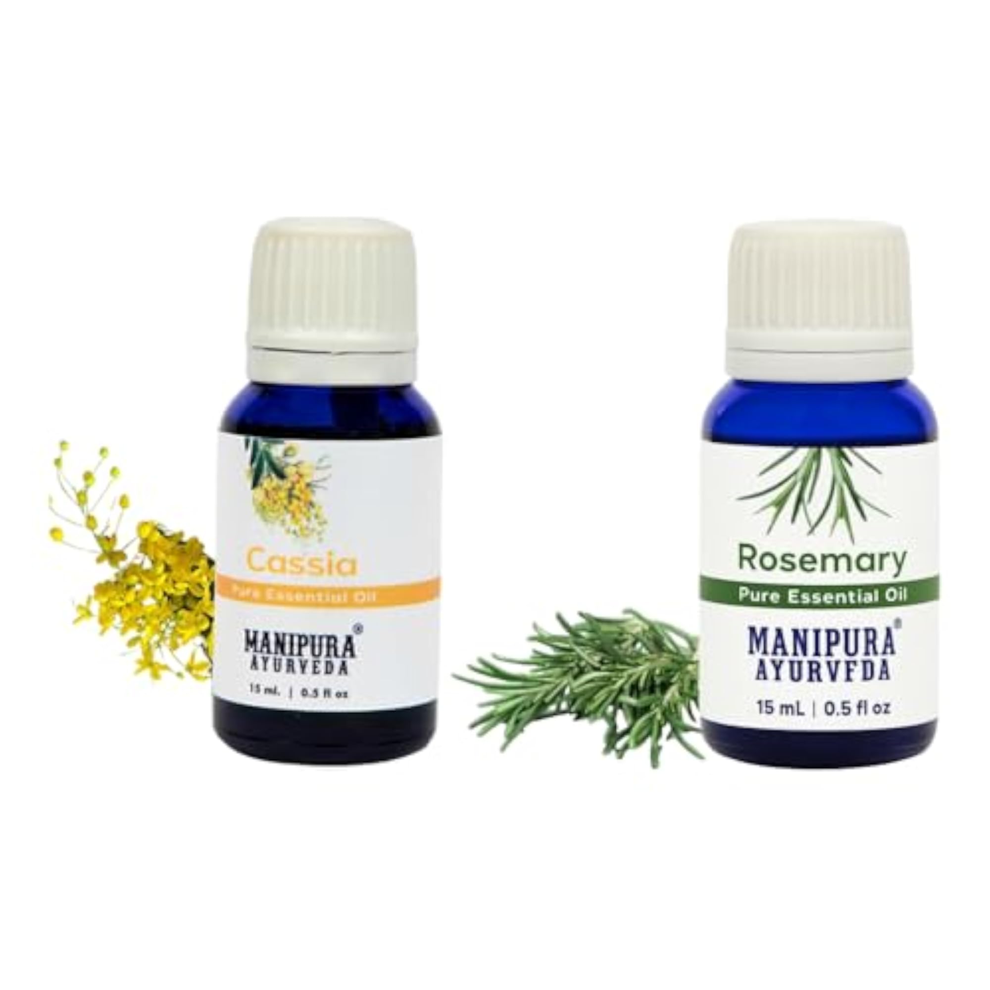 Cassia & Rosemary Oil Diffuser Combo Pack, 100% Pure