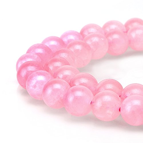 BRCbeads Rose Quartz Gemstone Loose Beads Natural Round 8mm Crystal Energy Stone Healing Power for Jewelry Making