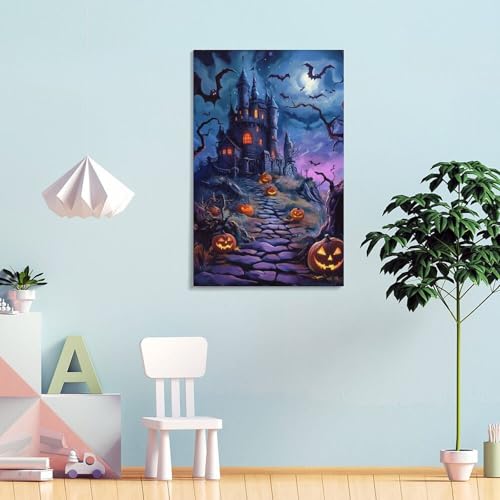 Impression sur toile Halloween décoration murale salon grand format - 4