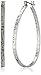 Lucky Brand Medium Silver-Tone Oblong Hoop Earrings