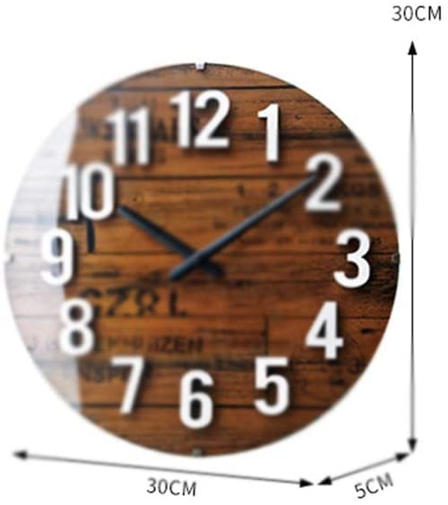 Horloge murale marron pour salon au style vintage raffiné