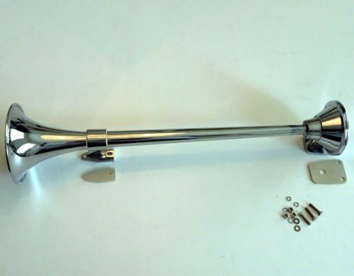 IP-38MU142 Loud Single Trombone Round Truck Tone Roof Mount Air Horn, Trumpet Chromed - Interchange.