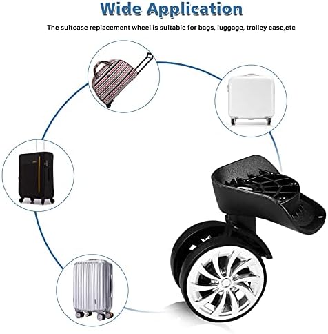 Miniatura 6 de YHG Ruedas giratorias de equipaje ruedas de repuesto de equipaje ruedas de maleta para equipaje reemplazo y reparación de maletas 2 piezas