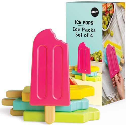 NEW - Ice Pops Popsicle Ice Packs for Lunch Boxes (Set of 4) - Funny GIfts