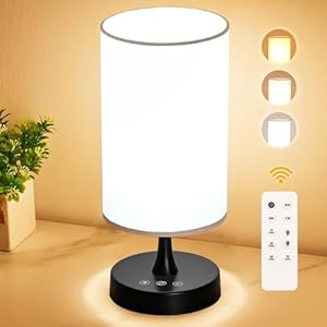 Light Therapy Lamp, 10000 Lux Daylight Lamp with 3 Color Temperatures, Adjustable Brightness, Timer & Memory Function, Sunlight Lamp, Happy Light(Black Base White Shade)