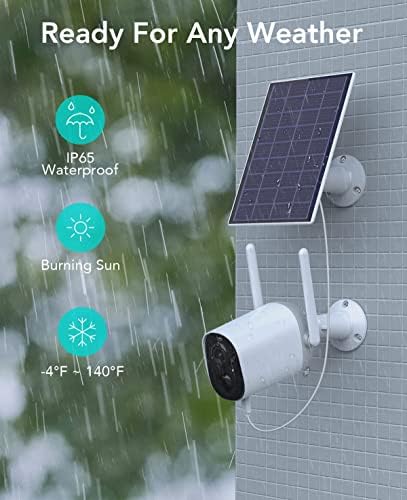NETVUE Security Camera Outdoor Wireless Solar Powered, CCTV Camera, Outdoor Camera with Spotlight Color Night Vision, PIR Motion Sensor, 2-Way Audio, Siren & Light Alarm, 2.4gHz WiFi Wireless Camera