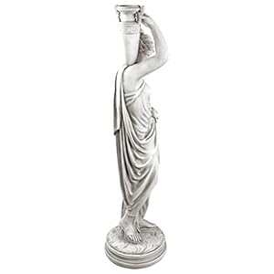 Design toscano dione the divine greek water woman indooroutdoor garden statue grande 38 inches tall cast stone resin antique stone finish  urban country home decor