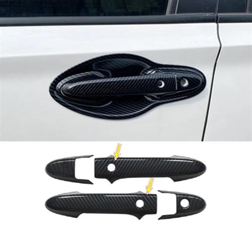 Cubierta de manija de fibra de carbono para Vezel HR-V 2015-2020 2