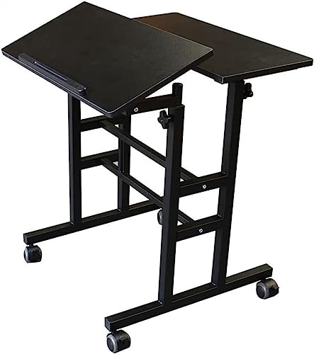 Bureau mobile assis-debout hauteur reglable chariot ordinateur table lit