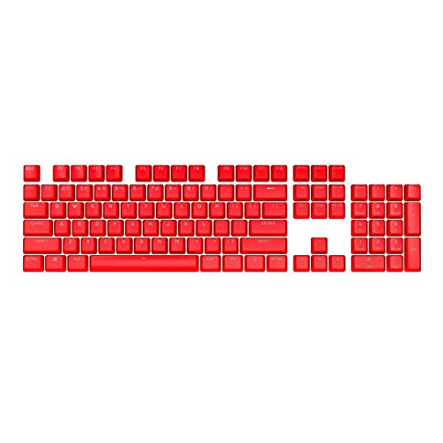 Image of Corsair PBT Double-Shot PRO Keycap Mod Kit - Double-Shot PBT Keycaps - Origin Red - Standard Bottom Row - Textured Surface - 1.5mm-Thick Walls - O-Ring Dampeners (CH-9911020-NA)
