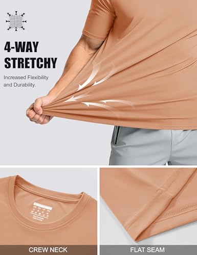Image of MAGCOMSEN Men's Short Sleeve T-Shirt Quick Dry UPF 50+ Athletic Running Workout Fishing Top Tee Performance Shirts