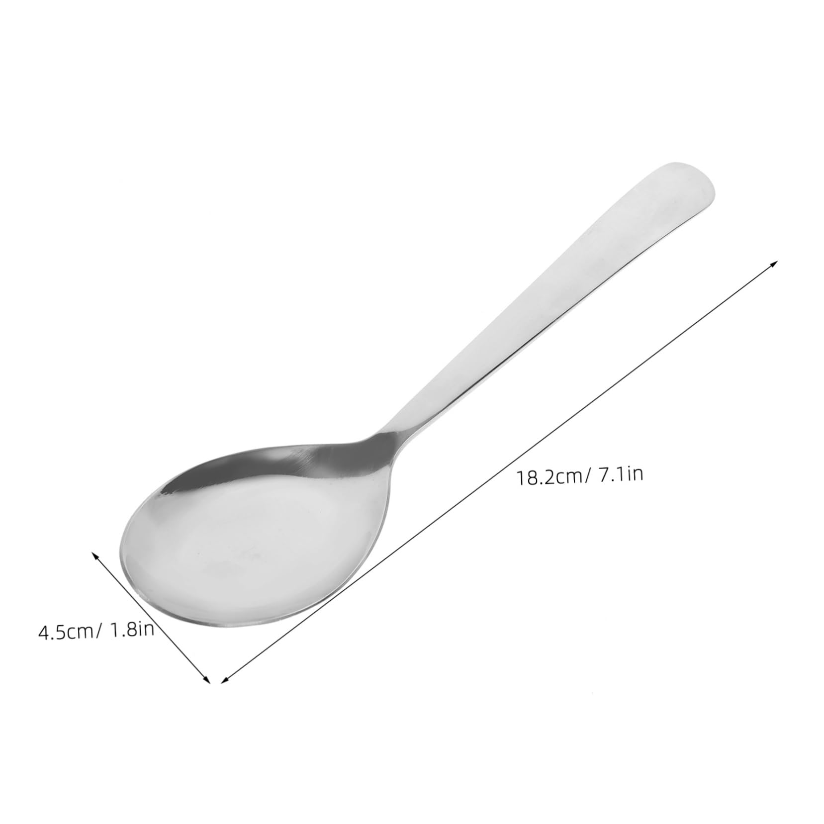 DECHOUS 4Pcs Stainless Steel Soup Spoons Heavy Duty for Home Kitchen Polished Smooth Edges Classic Design for Daily Use