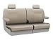 Coverking Custom Fit Front 50/50 Bench Seat Cover for Select Cadillac Fleetwood Models - Genuine Leather (Beige)