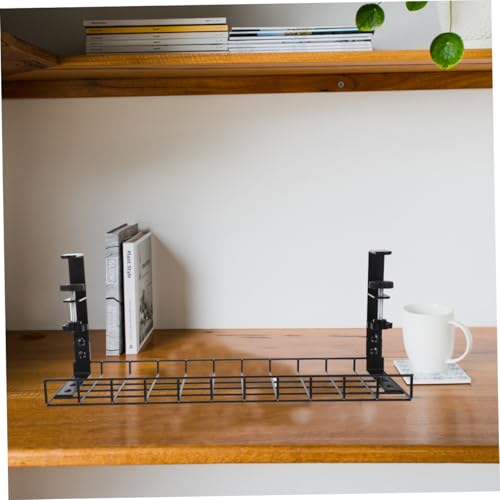 Organizador de Cables Cabilock para Escritorio 500mm Bandeja de Gestión de Cables Sin Taladro Soporte Negro para Cables y Regletas miniatura 4